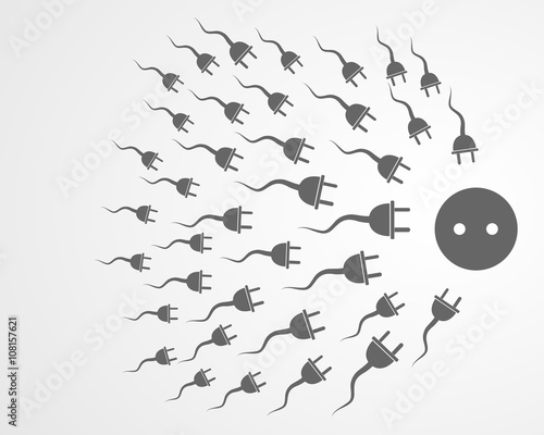 Fertilization concept - vector illustration.