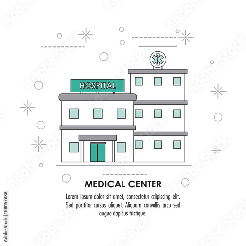 Medical center illustration , vector illustration