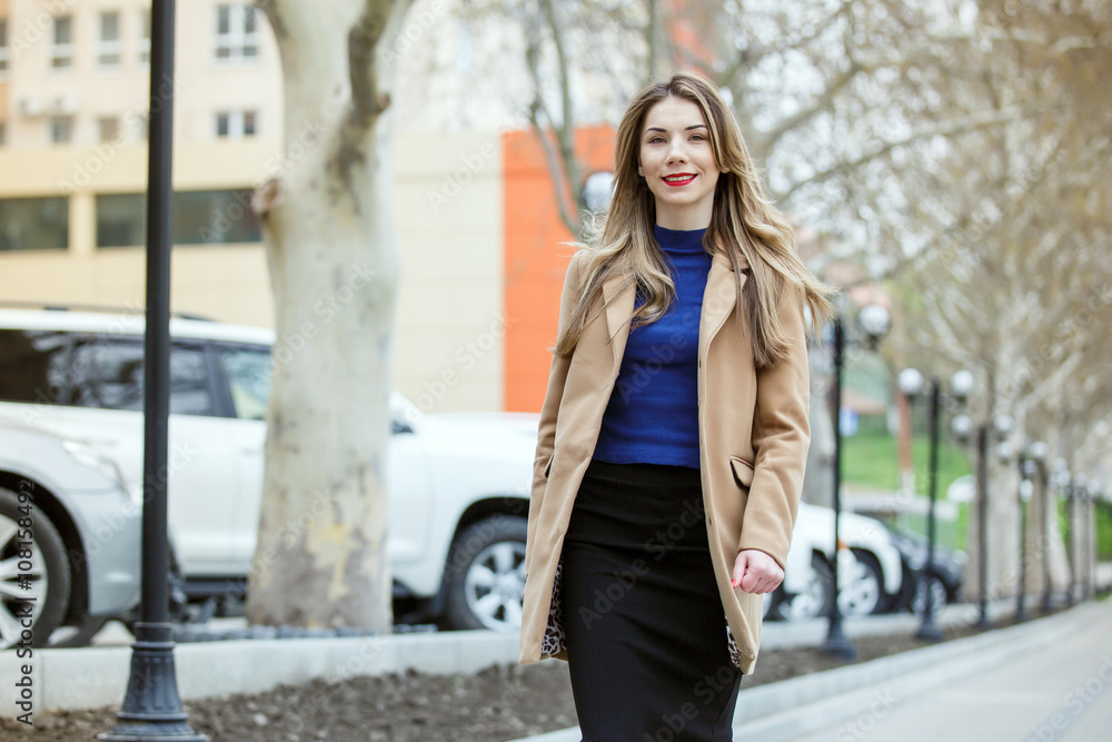 Young beautiful business woman, outdoors portrait Young beautiful business woman, outdoors portrait