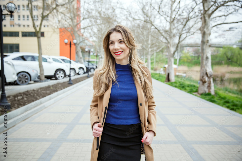 Young beautiful business woman, outdoors portrait Young beautiful business woman, outdoors portrait