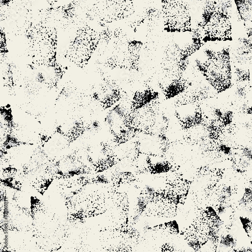 Seamless pattern texture. Abstract background with black blots. Monochrome creative illustration
