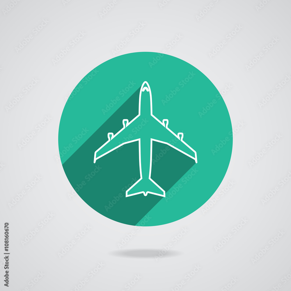 Airplanes flat icons