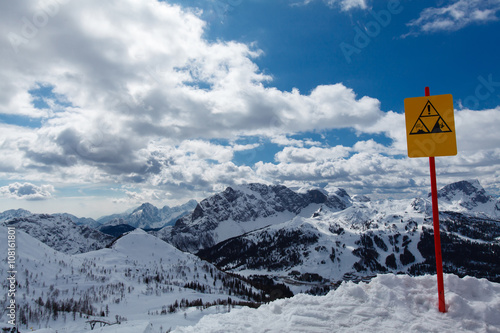 Signs indicating the risk of falling.