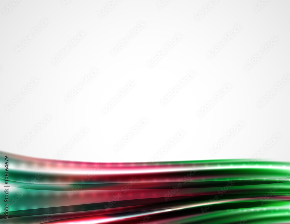 Shiny metallic wave curtain. Abstract background Shiny metallic wave curtain. Abstract background