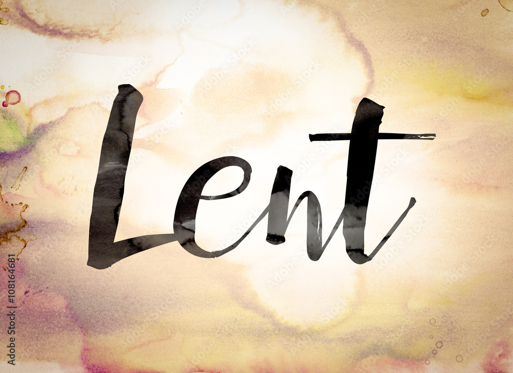 Obraz premium Lent Concept Watercolor Theme