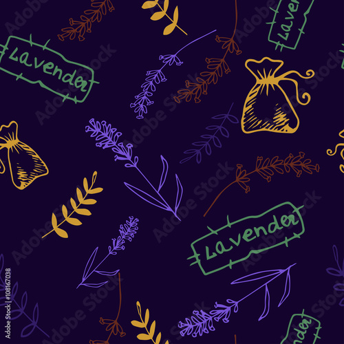 Lavender Seamless pattern 