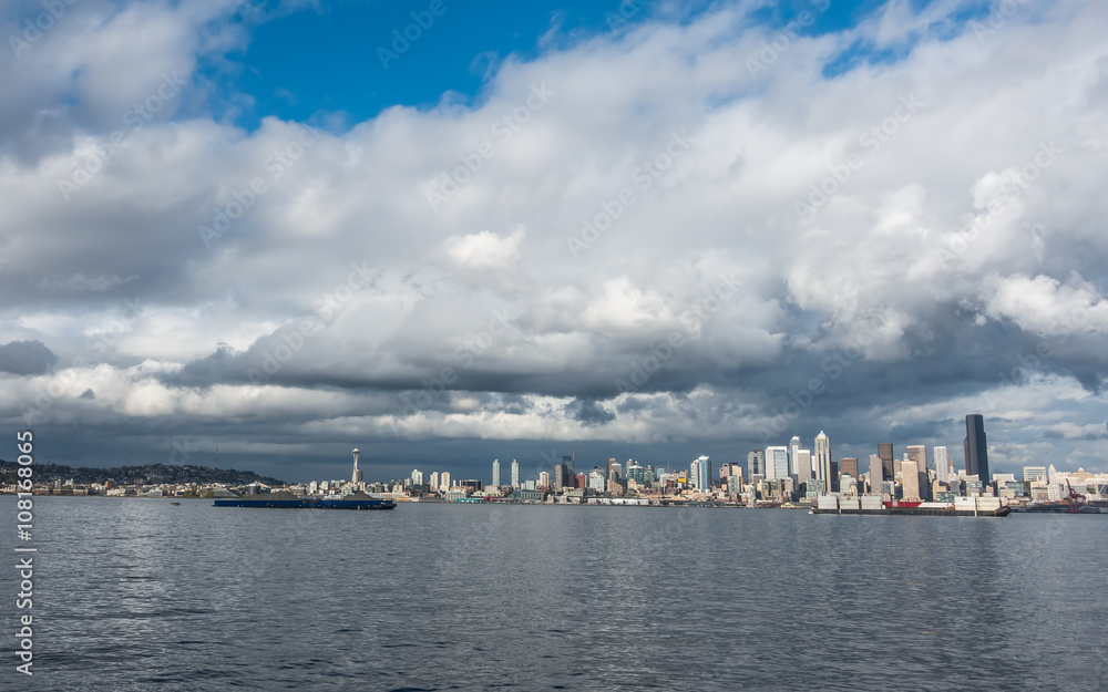 Clouds Over Seattle Skyline 4