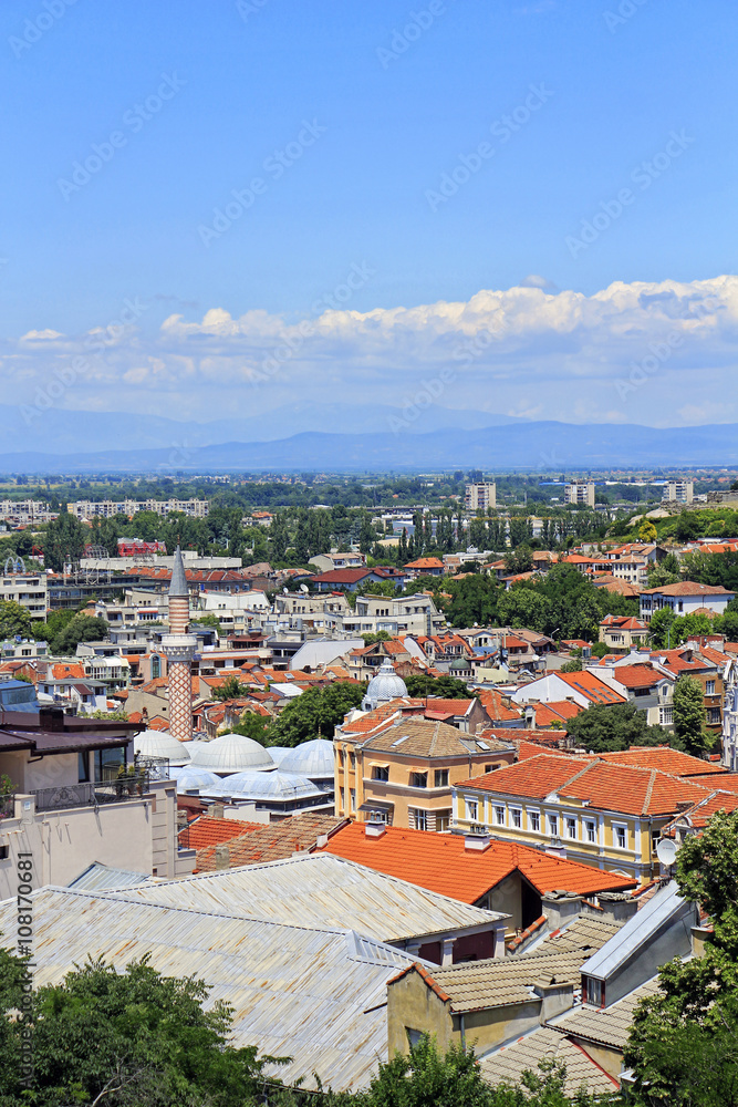 view over the center of Plovdiv - Bulgaria