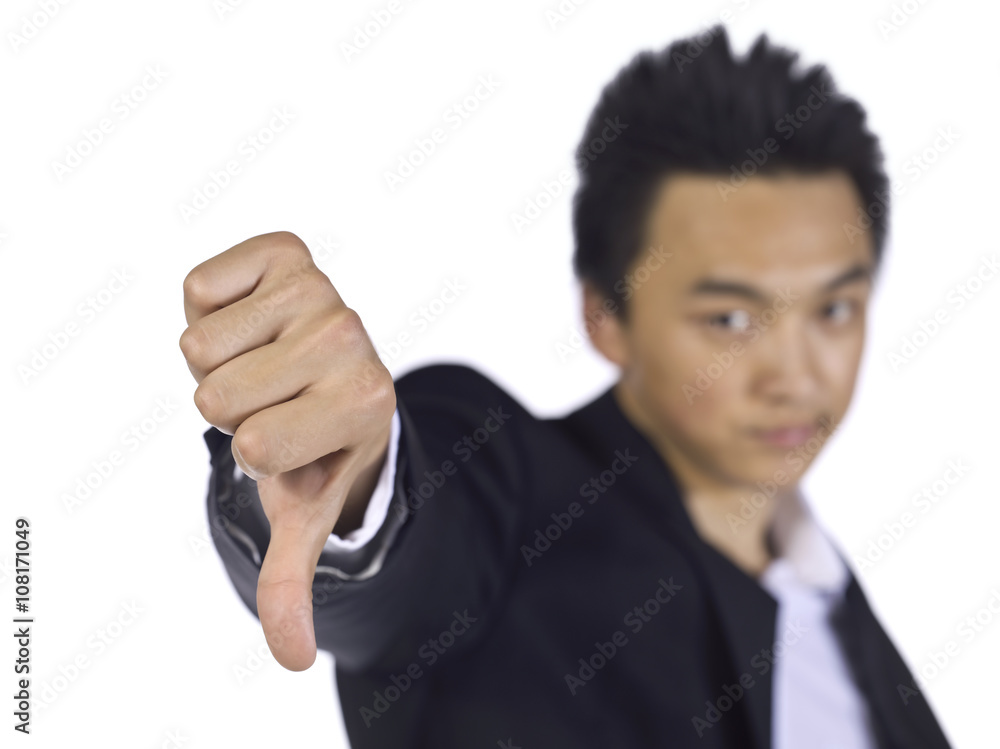 thumbs down businessman thumbs down businessman