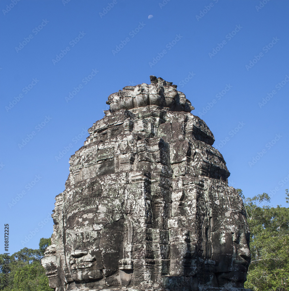 Landscape of Angkor ruins at Siem Reap