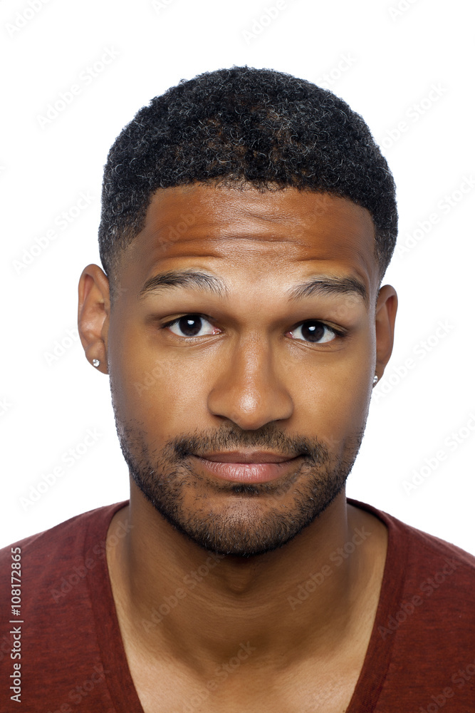 Obraz premium smiling black man face