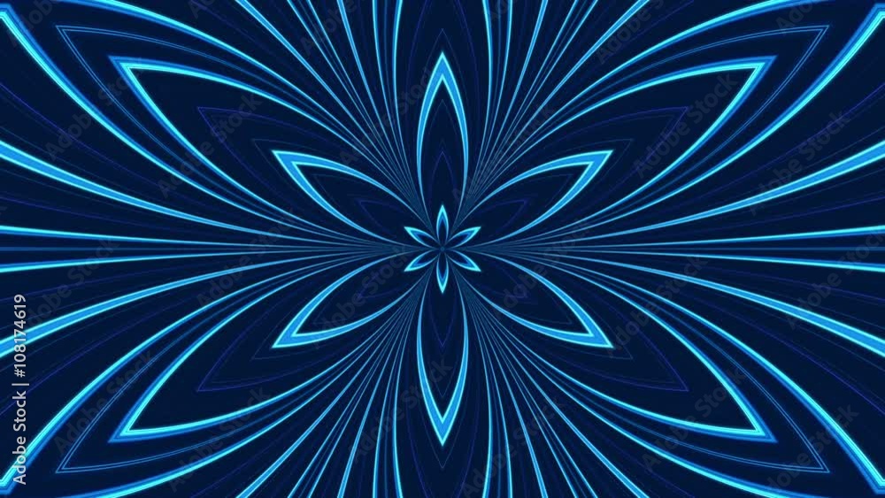 blue abstract background, kaleidoscope light, loop blue abstract background, kaleidoscope light, loop