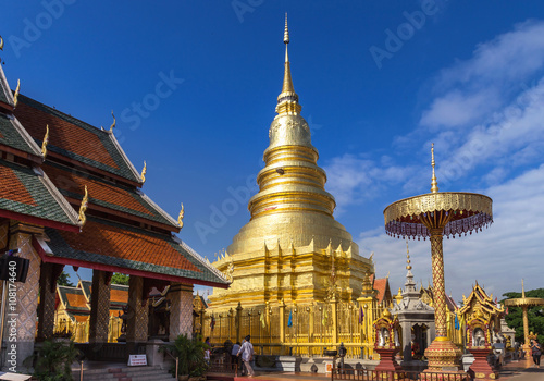 wat phra that hariphunchai temple lamphun thailand © Soonthorn