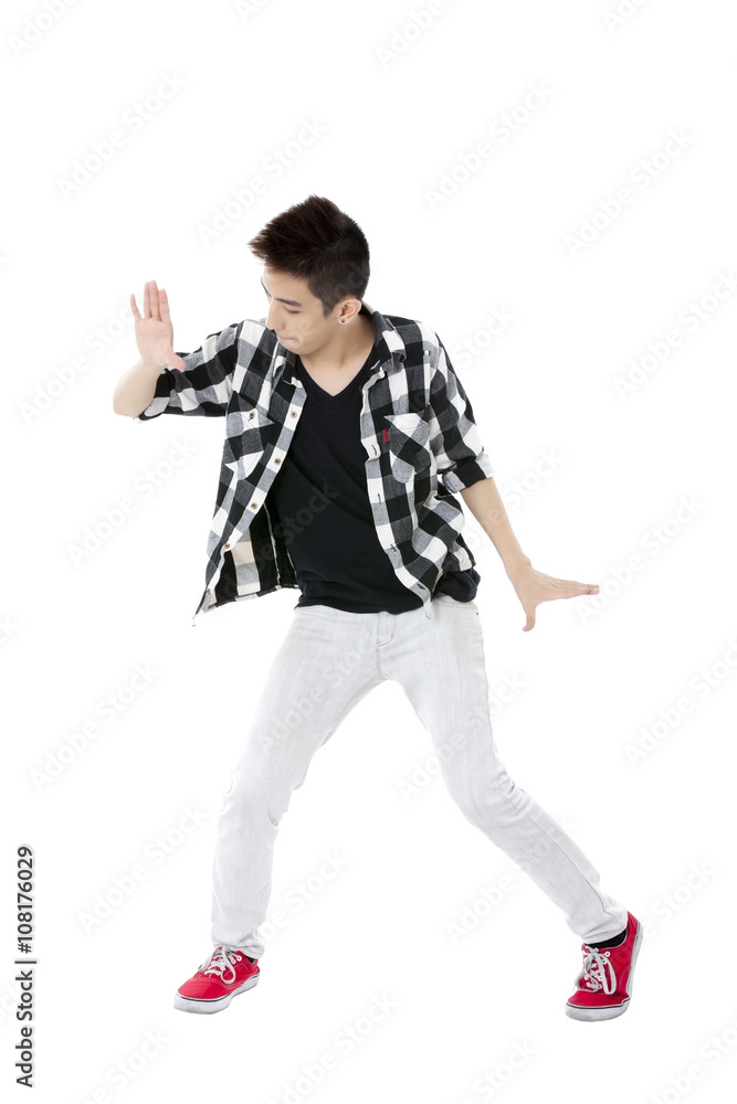 teenager dancer with his crazy dance step teenager dancer with his crazy dance step