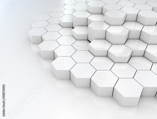 hexagonal abstract 3d background