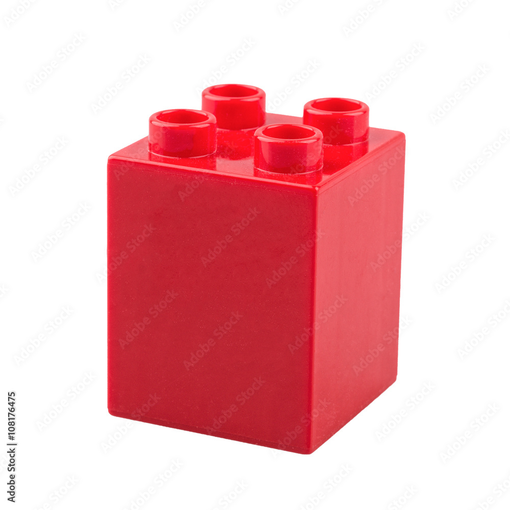 Fototapeta premium Red cube on a white background