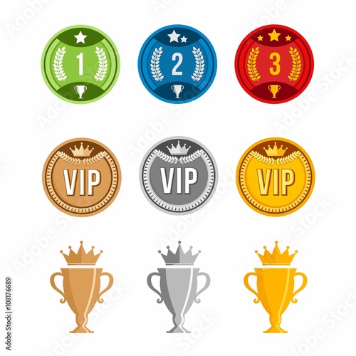 Award Badges Vector Set