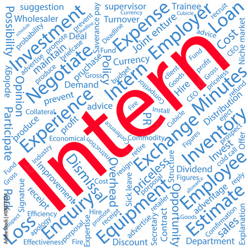 intern,word cloud art background