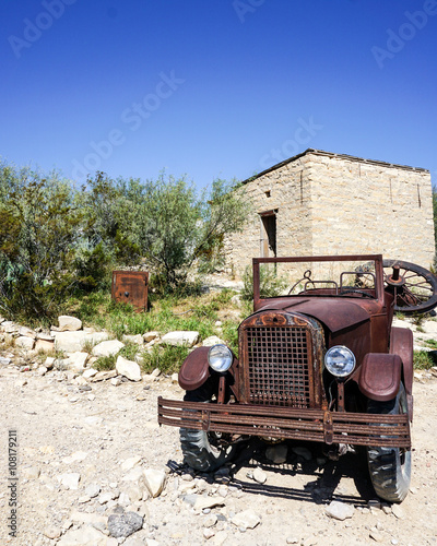 Terlingua mining Ghost Town and abandond cars