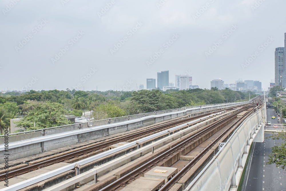Fototapeta premium Rail Way for Electrical Train.