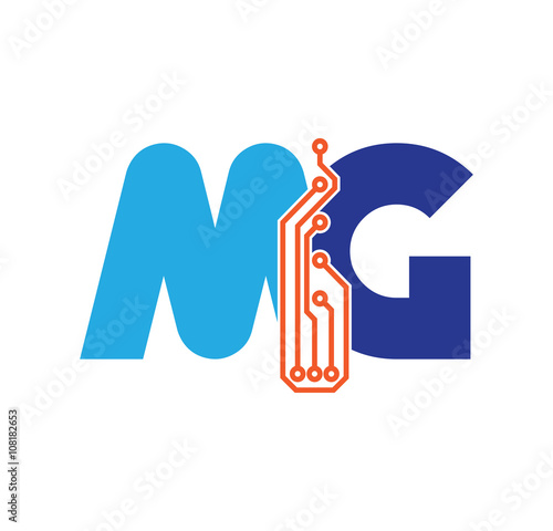 mg logotype simple tech