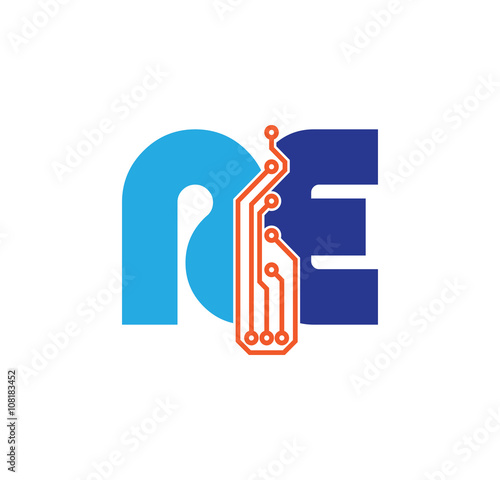 re logotype simple tech