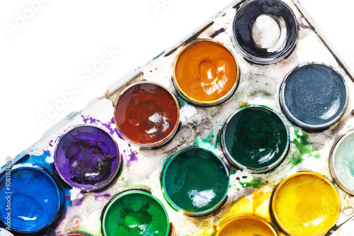 Watercolor paints. Paintbox