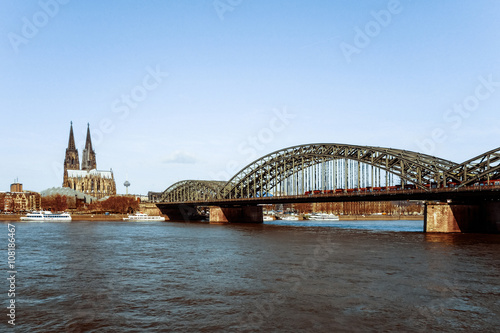 view of Gothic Cathedral in Cologne, Germany © ilolab