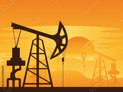 Oil Pump at Sunset