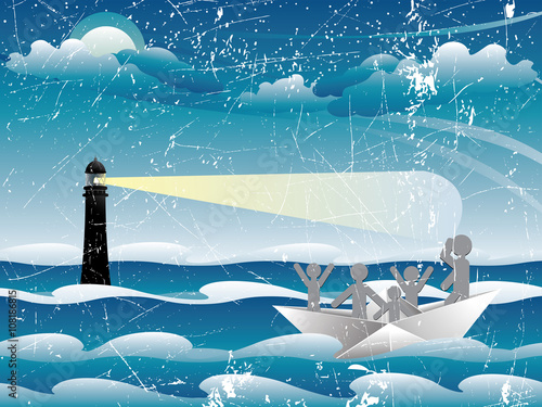 Refugees in Paper Boat