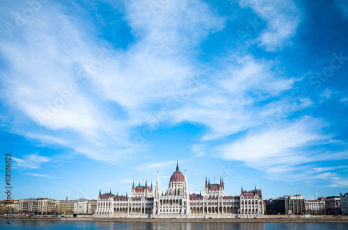 building of Parliament in Budapest, Hungary, Europe