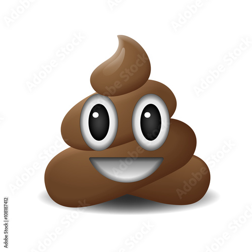 Shit icon, smiling face, symbol, emoji