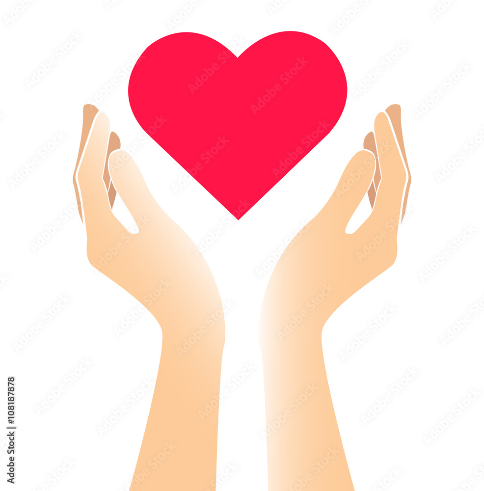 hands holding heart of love sign hands holding heart of love sign