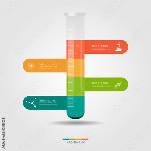Chemistry Bulb Infographic for science concept.