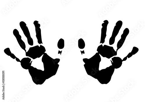 hand print vector