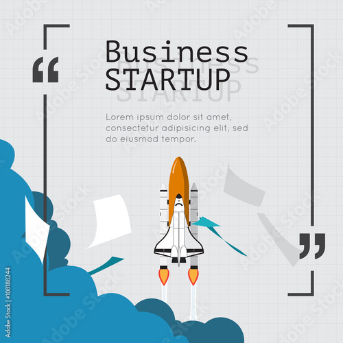Space Shuttle for business start up concept.