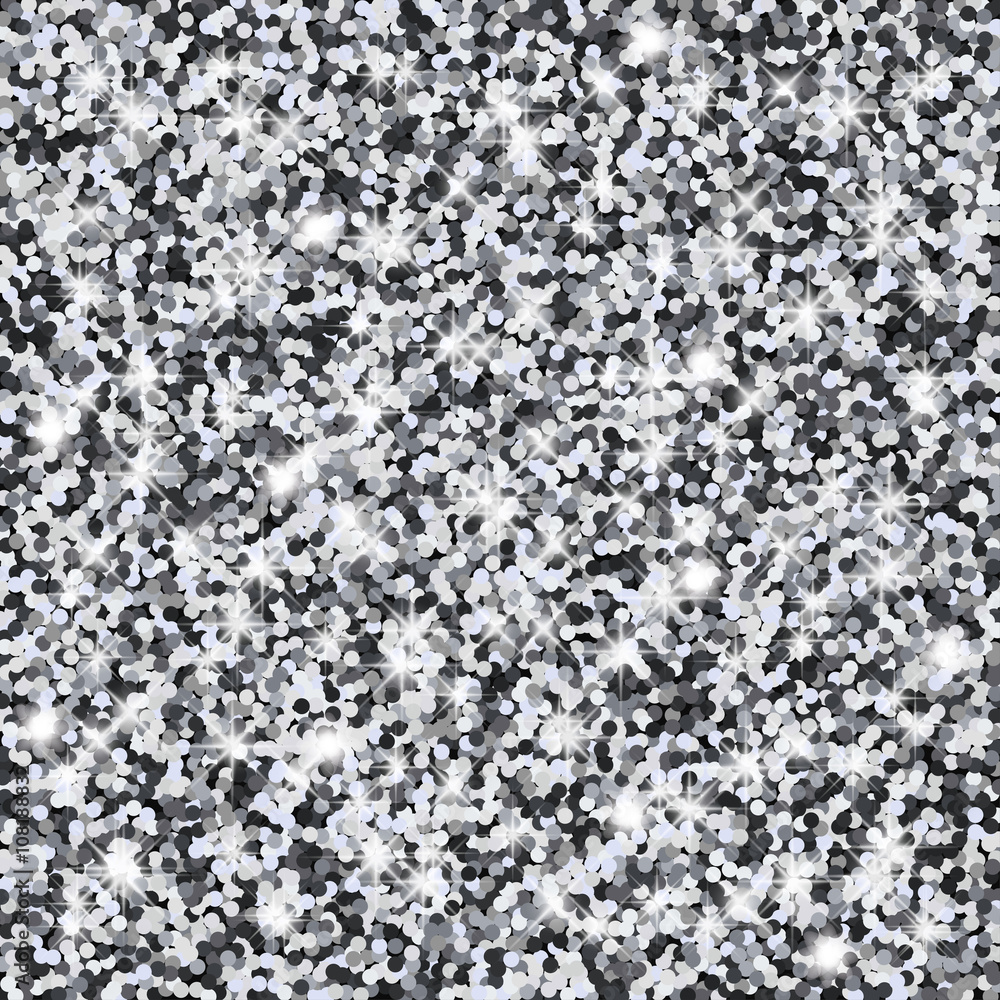 Vector background with silver glitter. Vector background with silver glitter.