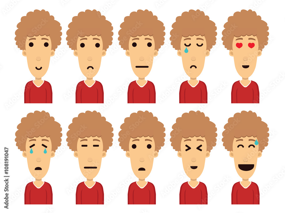 Boy Cartoon Character Vector Set. Isolated. Illustration Boy Cartoon Character Vector Set. Isolated. Illustration