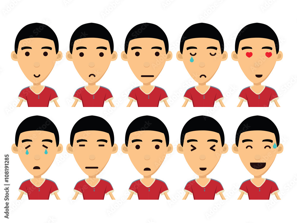 Boy Cartoon Character Vector Set. Isolated. Illustration Boy Cartoon Character Vector Set. Isolated. Illustration