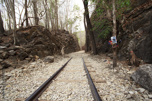 Hellfire Pass, Death Railway - The Second World War memorial in photo