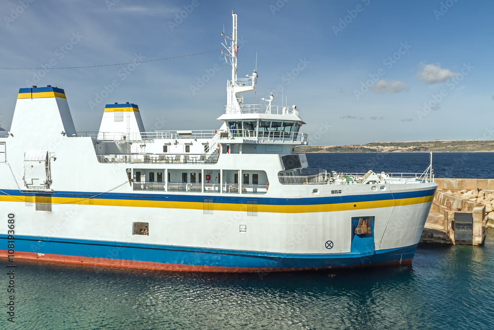 Ferry transports to another island