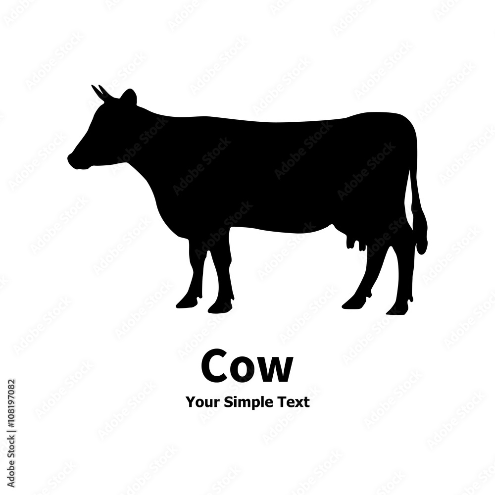Vector illustration of a pet cow icon