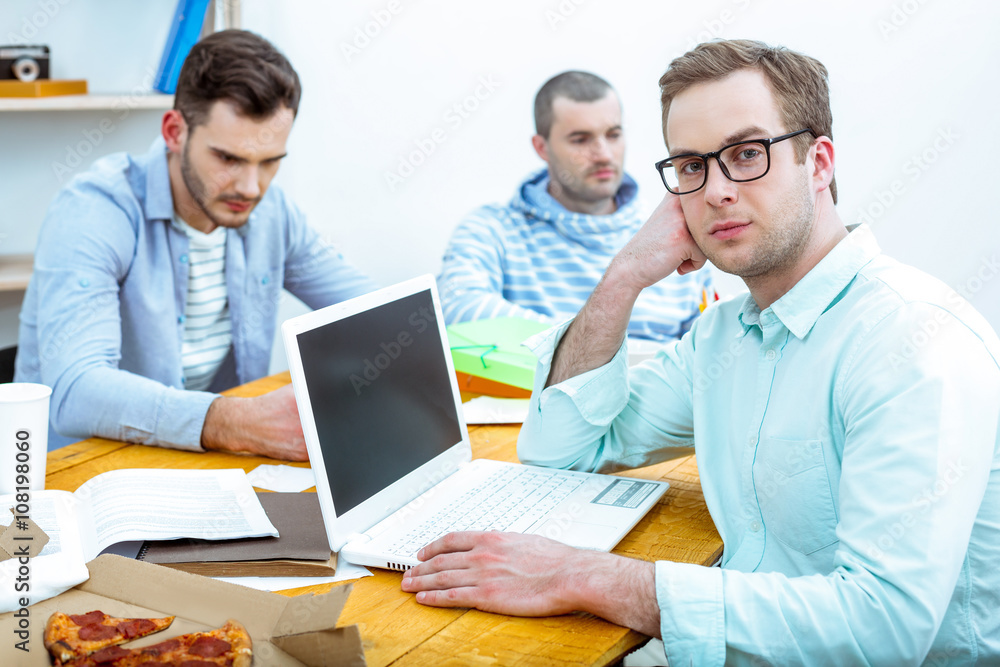 IT programmers working with laptop IT programmers working with laptop