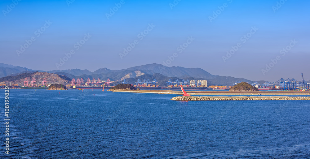 Busan sea port, South Korea.