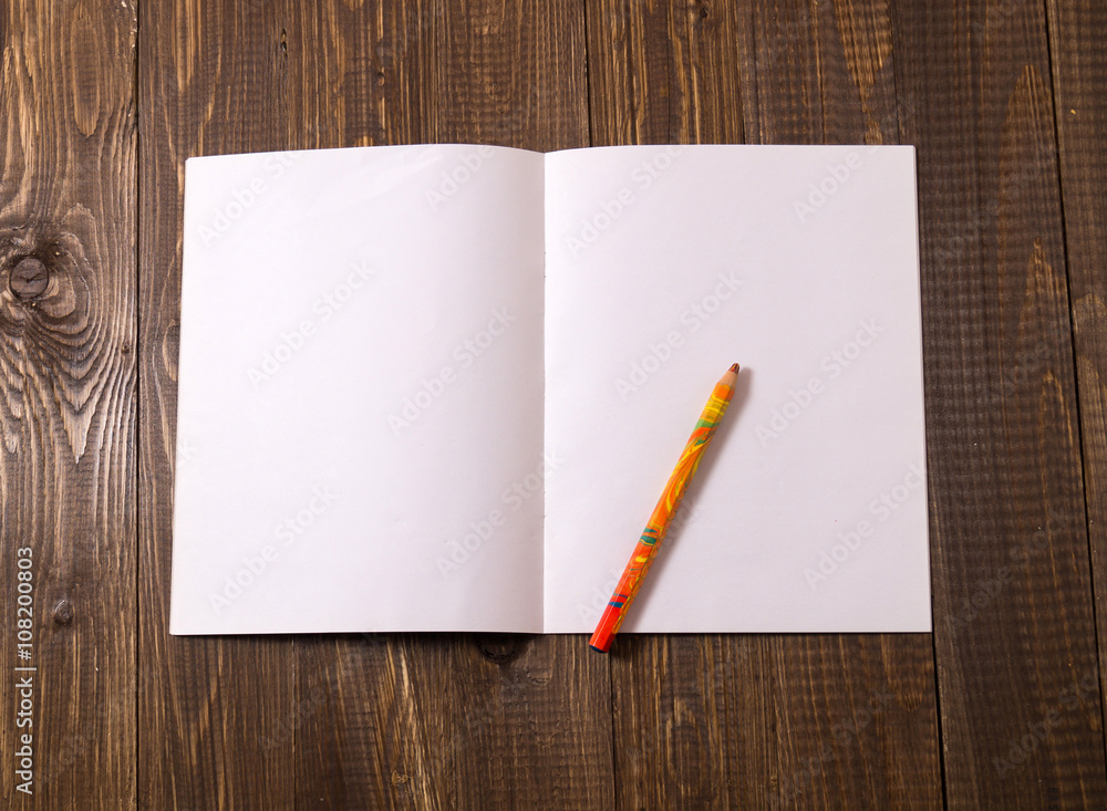 Blank sheet with a pencil Blank sheet with a pencil