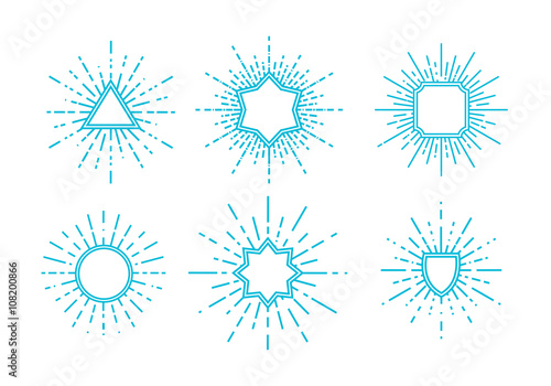 Vintage sunburst vector illustration