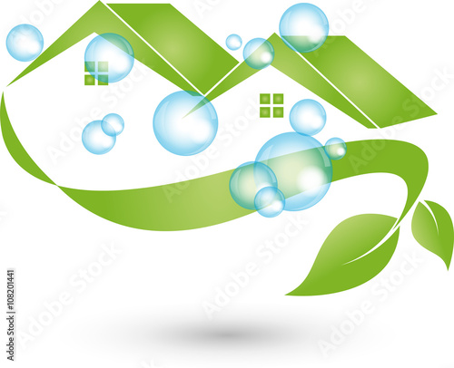 Haus geputzt, Logo, Reinigung, Reinigungsfirma