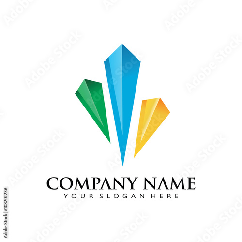 Universal Logo geometric abstract design