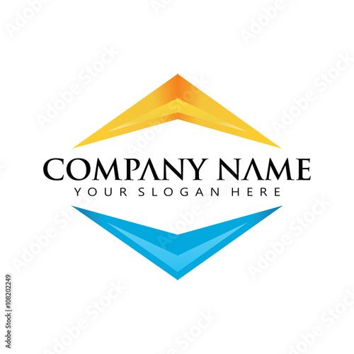 Universal Arrow Logo geometric abstract design
