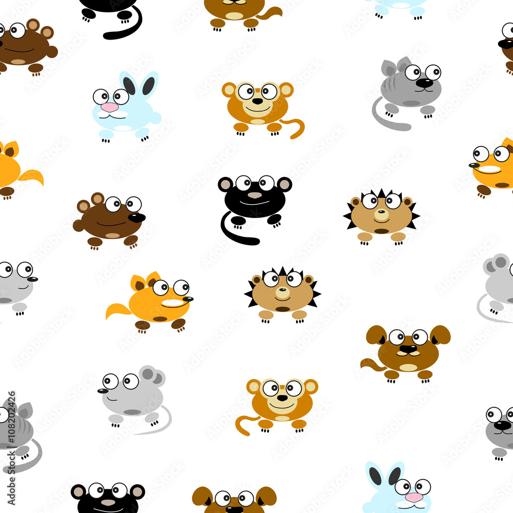 Obraz premium Cartoon funny animals